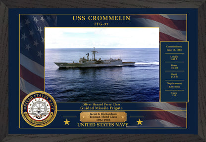USS Crommelin FFG-37 Framed Patriotic Photo