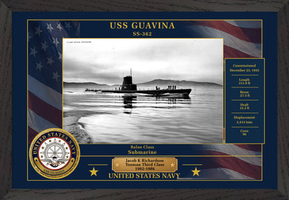 USS Guavina SS-362 Framed Patriotic Photo