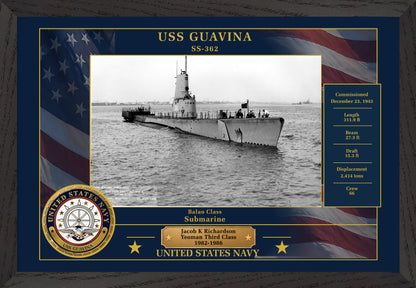 USS Guavina SS-362 Framed Patriotic Photo