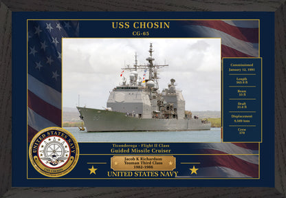 USS Chosin CG-65 Framed Patriotic Photo