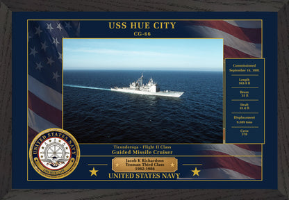 USS Hue City CG-66 Framed Patriotic Photo