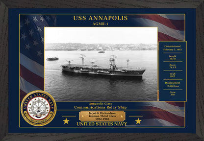 USS Annapolis AGMR-1 Framed Patriotic Photo