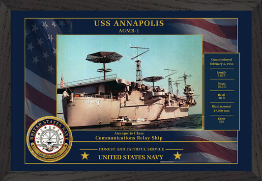 USS Annapolis AGMR-1 Framed Patriotic Photo
