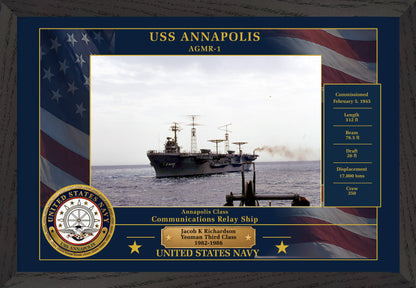 USS Annapolis AGMR-1 Framed Patriotic Photo