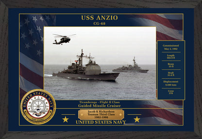 USS Anzio CG-68 Framed Patriotic Photo