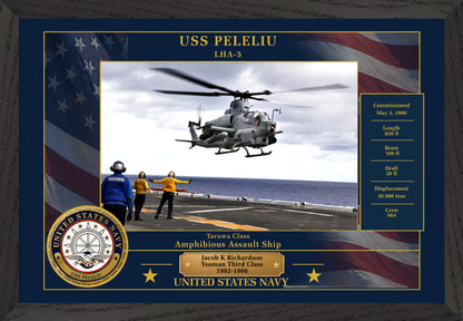 USS Peleliu LHA-5 Framed Patriotic Photo