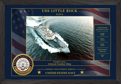 USS Little Rock LCS-9 Framed Patriotic Photo