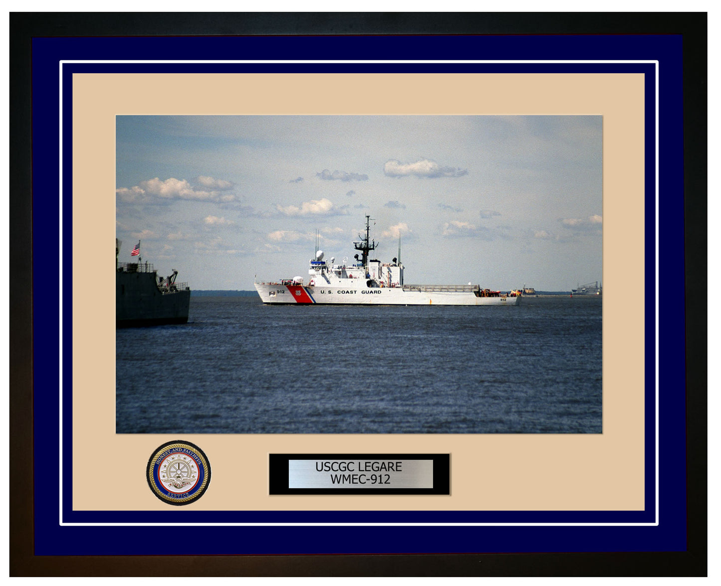 USCGC LEGARE WMEC 912 Framed Coast Guard Ship Photo Blue 55WMEC912