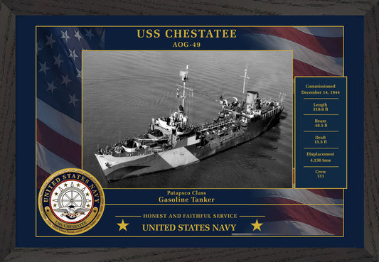 USS Chestatee AOG-49 Framed Patriotic Photo