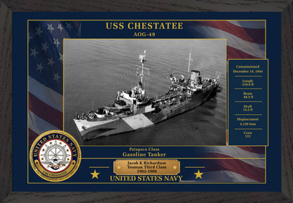 USS Chestatee AOG-49 Framed Patriotic Photo