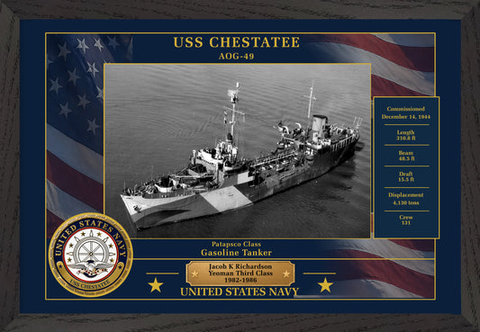 USS Chestatee AOG-49 Framed Patriotic Photo
