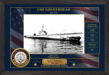 USS Loggerhead SS-374 Framed Patriotic Photo