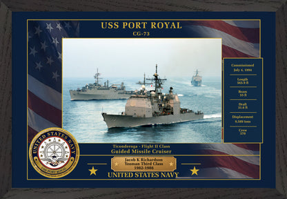 USS Port Royal CG-73 Framed Patriotic Photo