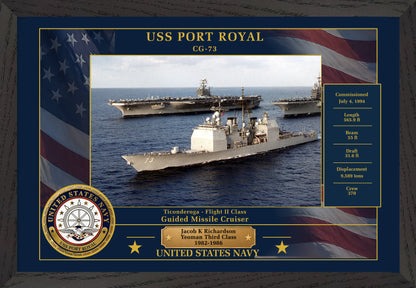 USS Port Royal CG-73 Framed Patriotic Photo
