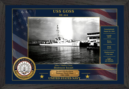 USS Goss DE-444 Framed Patriotic Photo