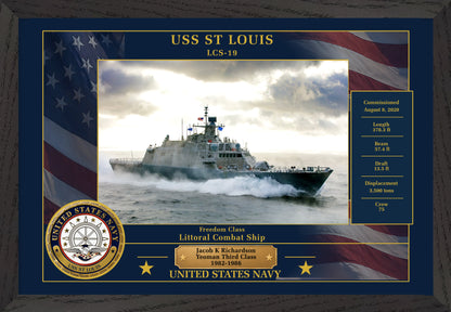 USS St Louis LCS-19 Framed Patriotic Photo