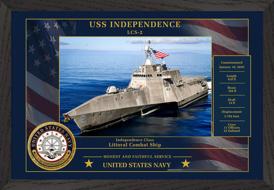 USS Independence LCS-2 Framed Patriotic Photo