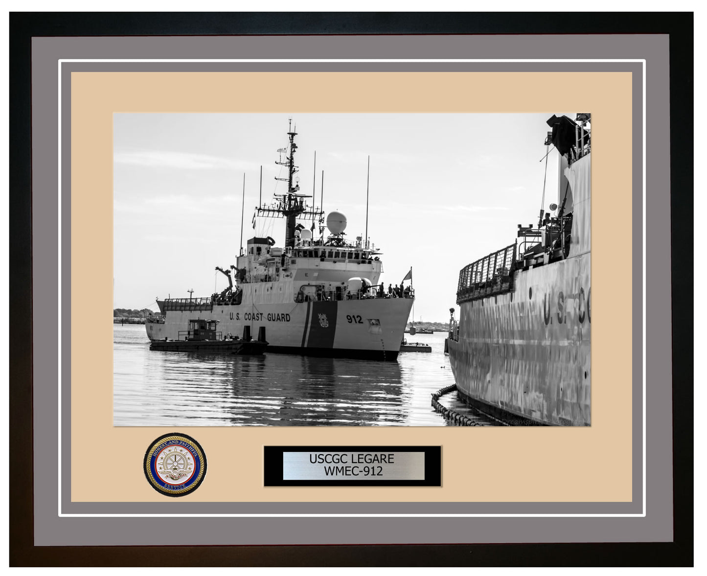 USCGC LEGARE WMEC 912 Framed Coast Guard Ship Photo Grey 56WMEC912