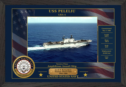 USS Peleliu LHA-5 Framed Patriotic Photo