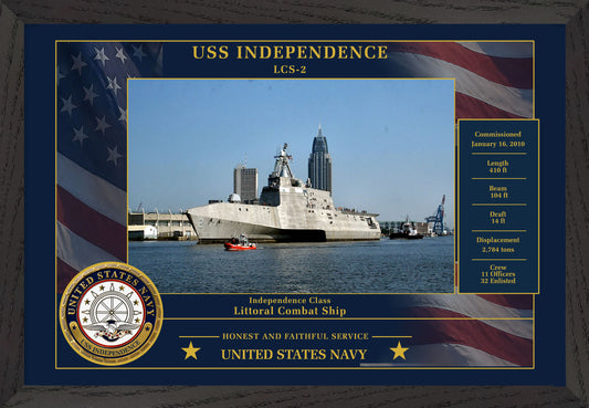 USS Independence LCS-2 Framed Patriotic Photo