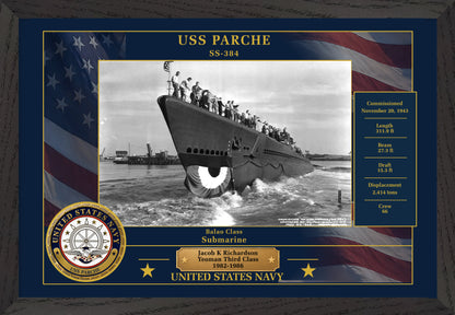 USS Parche SS-384 Framed Patriotic Photo