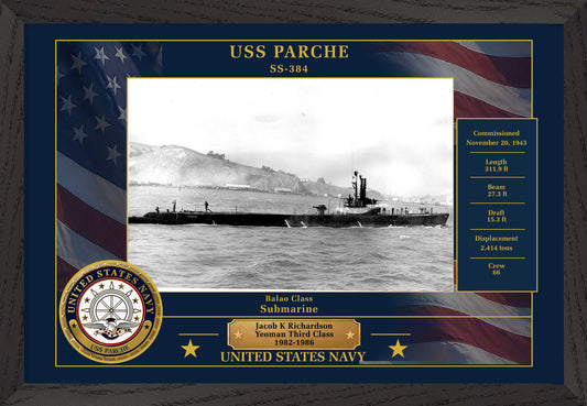 USS Parche SS-384 Framed Patriotic Photo