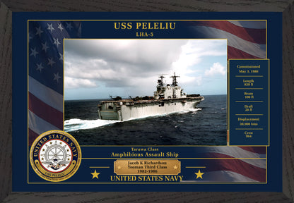 USS Peleliu LHA-5 Framed Patriotic Photo