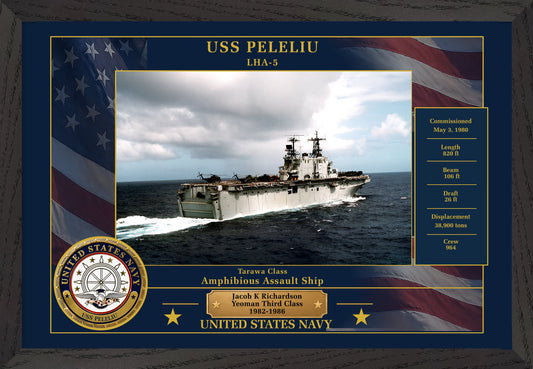 USS Peleliu LHA-5 Framed Patriotic Photo