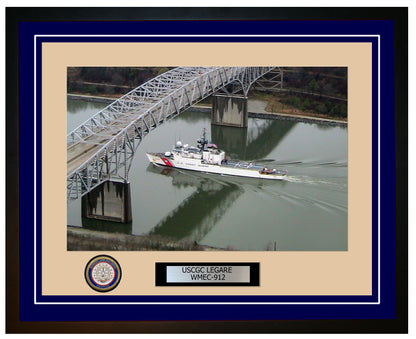 USCGC LEGARE WMEC 912 Framed Coast Guard Ship Photo Blue 57WMEC912
