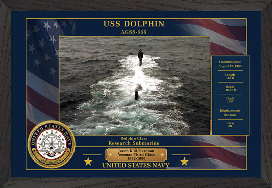 USS Dolphin AGSS-555 Framed Patriotic Photo