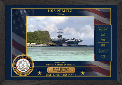 USS Nimitz CVN-68 Framed Patriotic Photo