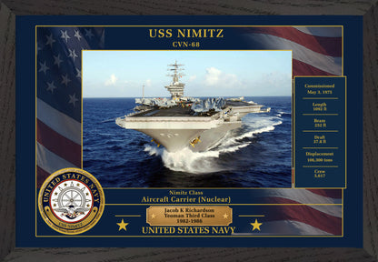 USS Nimitz CVN-68 Framed Patriotic Photo