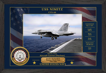 USS Nimitz CVN-68 Framed Patriotic Photo