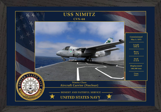 USS Nimitz CVN-68 Framed Patriotic Photo