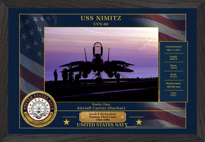 USS Nimitz CVN-68 Framed Patriotic Photo