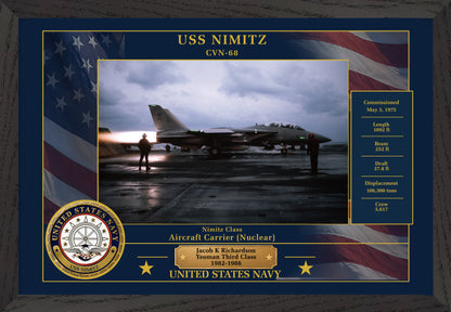 USS Nimitz CVN-68 Framed Patriotic Photo