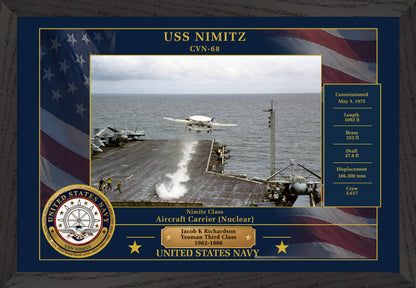 USS Nimitz CVN-68 Framed Patriotic Photo