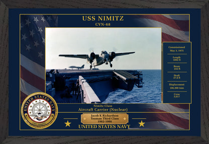 USS Nimitz CVN-68 Framed Patriotic Photo