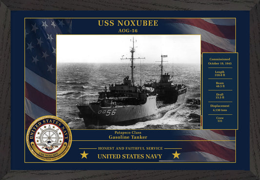 USS Noxubee AOG-56 Framed Patriotic Photo