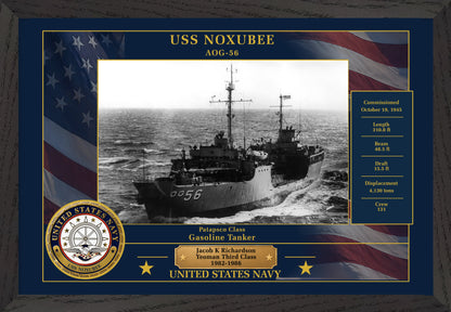 USS Noxubee AOG-56 Framed Patriotic Photo