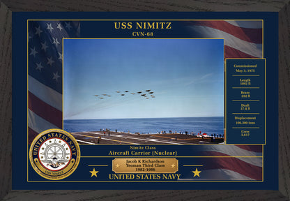 USS Nimitz CVN-68 Framed Patriotic Photo