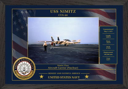 USS Nimitz CVN-68 Framed Patriotic Photo