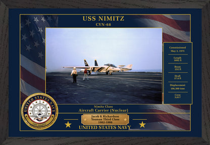 USS Nimitz CVN-68 Framed Patriotic Photo