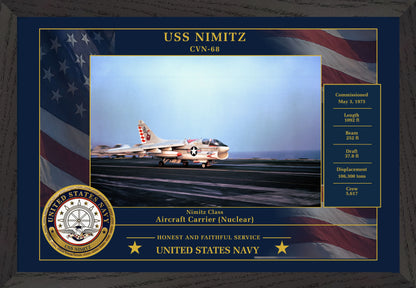 USS Nimitz CVN-68 Framed Patriotic Photo