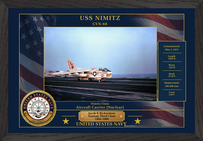 USS Nimitz CVN-68 Framed Patriotic Photo