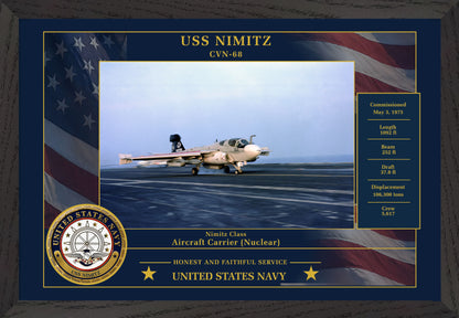 USS Nimitz CVN-68 Framed Patriotic Photo