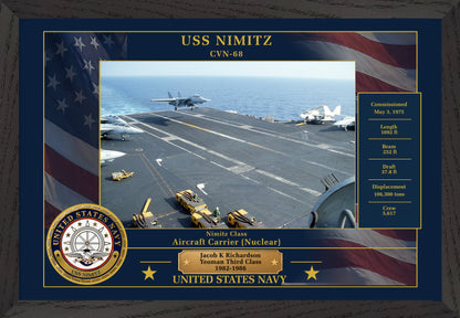 USS Nimitz CVN-68 Framed Patriotic Photo