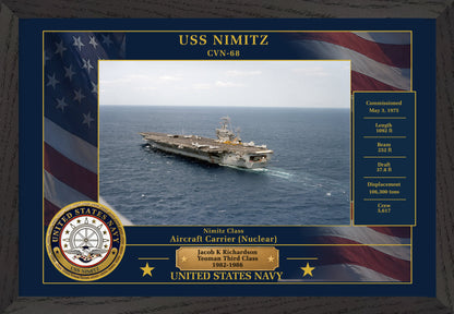 USS Nimitz CVN-68 Framed Patriotic Photo