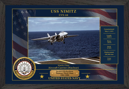 USS Nimitz CVN-68 Framed Patriotic Photo