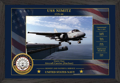 USS Nimitz CVN-68 Framed Patriotic Photo